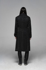 Пальто Vintage Gothic Jacquard Medium Long Coat Punk Rave WY-1078XCM/BK - маленькая картинка