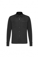 Рубашка Punk Light Metal Zipper Shirt Punk Rave WY-1110CCM/BK - маленькая картинка