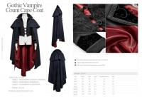 Пальто Gothic Vampire Count Cape Coat Punk Rave Y-709/BL - маленькая картинка
