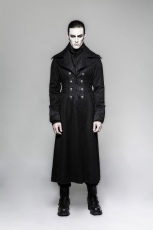 Пальто Gentleman Steam Punk Arctic Wolf Collar Long Coat Punk Rave Y-742/BK-ST - маленькая картинка