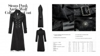Пальто Gentleman Steam Punk Arctic Wolf Collar Long Coat Punk Rave Y-742/BK-ST - маленькая картинка