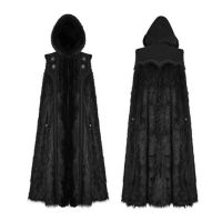  Gothic Witch Long Fur Cloak - 