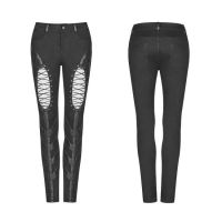  Punk Hollow-out Stretch Trousers - 
