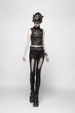 Брюки Punk Hollow-out Stretch Trousers Punk Rave WK-346XCF/BK - маленькая картинка