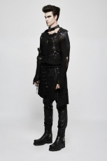 Юбка PUNK Irregular Suede Skirt Punk Rave Q-341/BK - маленькая картинка
