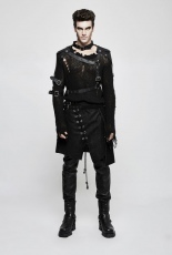 Юбка PUNK Irregular Suede Skirt Punk Rave Q-341/BK - маленькая картинка