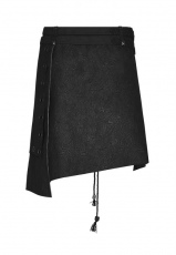 Юбка PUNK Irregular Suede Skirt Punk Rave Q-341/BK - маленькая картинка
