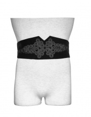 Корсет Gothic big plate button corset Punk Rave S-188/BK - маленькая картинка