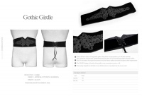 Корсет Gothic big plate button corset Punk Rave S-188/BK - маленькая картинка