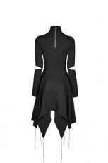 Платье Gothic heart shape breast hollow out asymmetry hem laced dress Punk Rave OPQ-238LQF/BK - маленькая картинка