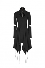 Платье Gothic heart shape breast hollow out asymmetry hem laced dress Punk Rave OPQ-238LQF/BK - маленькая картинка