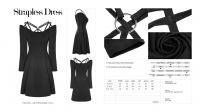 Платье Strapless dress Punk Rave OPQ-295LQF/BK - маленькая картинка
