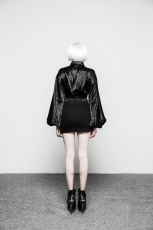 Юбка Dark Heart Shape Stretch Denim Skirt Punk Rave OPQ-302BQF/BK - маленькая картинка