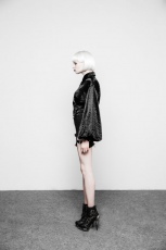 Юбка Dark Heart Shape Stretch Denim Skirt Punk Rave OPQ-302BQF/BK - маленькая картинка