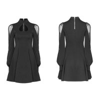 Платье High Collar Inverted Peach Heart Mosaic Dress Punk Rave OPQ-305LQF/BK - маленькая картинка