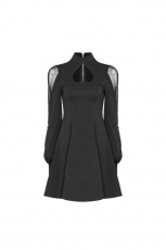 Платье High Collar Inverted Peach Heart Mosaic Dress Punk Rave OPQ-305LQF/BK - маленькая картинка