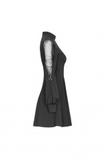 Платье High Collar Inverted Peach Heart Mosaic Dress Punk Rave OPQ-305LQF/BK - маленькая картинка