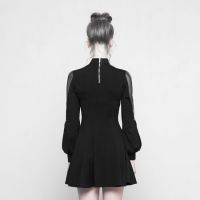 Платье High Collar Inverted Peach Heart Mosaic Dress Punk Rave OPQ-305LQF/BK - маленькая картинка
