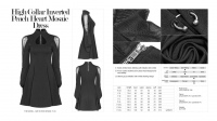 Платье High Collar Inverted Peach Heart Mosaic Dress Punk Rave OPQ-305LQF/BK - маленькая картинка