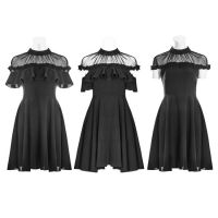 Платье Lotus Leaf Side Stitching Dress Punk Rave OPQ-308LQF/BK - маленькая картинка
