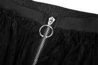  Gothic Zipper Lace Half Skirt Punk Rave OPQ-321BQF/BK -  