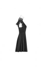 Платье Gothic Lace Stitching V-collar Dress Punk Rave OPQ-333LQF/BK - маленькая картинка