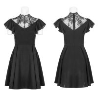 Платье Gothic Lace Stitching V-collar Dress Punk Rave OPQ-333LQF/BK - маленькая картинка
