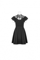 Платье Gothic Lace Stitching V-collar Dress Punk Rave OPQ-333LQF/BK - маленькая картинка