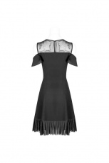 Платье Mesh Stitching Chiffon Lotus Leaf Edge Strapless Dress Punk Rave OPQ-336LQF/BK - маленькая картинка