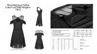 Платье Mesh Stitching Chiffon Lotus Leaf Edge Strapless Dress Punk Rave OPQ-336LQF/BK - маленькая картинка