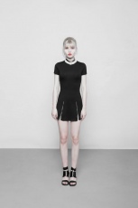Платье Dark Minimalist Slim Short Sleeve Age-cut Dresses Punk Rave OPQ-337LQF/BK - маленькая картинка