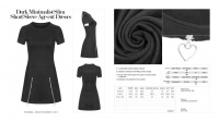 Платье Dark Minimalist Slim Short Sleeve Age-cut Dresses Punk Rave OPQ-337LQF/BK - маленькая картинка