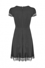 Платье Goth Lace Stitching V-collar Dress Punk Rave OPQ-349LQF/BK - маленькая картинка