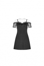 Платье Imitation Silk Wrinkle Stitching A Pendulum Strap Dress Punk Rave OPQ-352LQF/BK - маленькая картинка