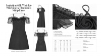 Платье Imitation Silk Wrinkle Stitching A Pendulum Strap Dress Punk Rave OPQ-352LQF/BK - маленькая картинка