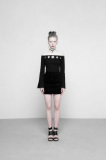 Топик T Astrologers Series Punk Strapless T-shirt Punk Rave OPT-213TCF/BK - маленькая картинка