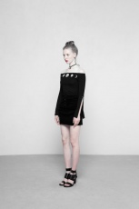 Топик T Astrologers Series Punk Strapless T-shirt Punk Rave OPT-213TCF/BK - маленькая картинка