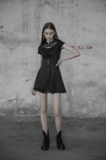 Топик Short Tight Knit T-shirt Punk Rave OPT-220TDF/BK - маленькая картинка