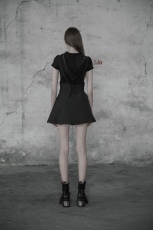 Топик Short Tight Knit T-shirt Punk Rave OPT-220TDF/BK - маленькая картинка