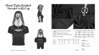 Топик Short Tight Knit T-shirt Punk Rave OPT-220TDF/BK - маленькая картинка