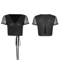 Топик Bandage Halter Simple T-shirt Punk Rave OPT-243TDF/BK - маленькая картинка
