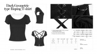  Dark Geometric type Roping T-shirt Punk Rave OPT-251TDF/BK -  