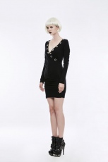  Sexy Punk Simplicity Skirt Punk Rave OQ-354LQF/BK -  