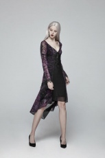 Платье Gothic Goddess Classical Mid-length Dress Punk Rave OQ-388LQF/BK-VI - маленькая картинка
