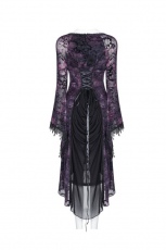 Платье Gothic Goddess Classical Mid-length Dress Punk Rave OQ-388LQF/BK-VI - маленькая картинка
