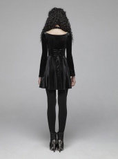 Платье Gothic Daily Velvet Dress Punk Rave OQ-410LQF/BK - маленькая картинка