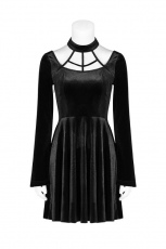 Платье Gothic Daily Velvet Dress Punk Rave OQ-410LQF/BK - маленькая картинка