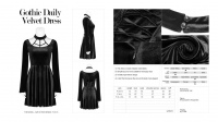 Платье Gothic Daily Velvet Dress Punk Rave OQ-410LQF/BK - маленькая картинка
