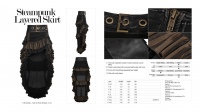  Steampunk Layered Skirt Punk Rave WQ-347BQF/BK-CO -  
