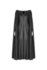 Платье Domineering Gothic Dress with Cape Punk Rave WQ-363LQF/BK - маленькая картинка